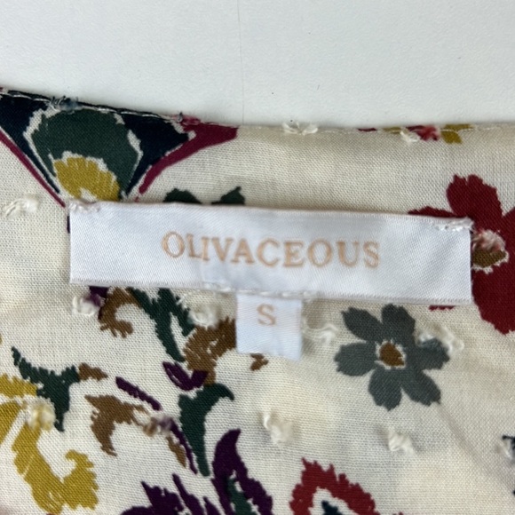 Olivaceous Short Sleeved V Neck Baby Doll  Dress - Picture 4 of 8